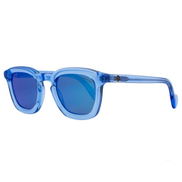 MONCLER BLUE TRANSPARENT MIRRORED UNISEX SUNGLASSES ML 0006 - Picture 1 of 2